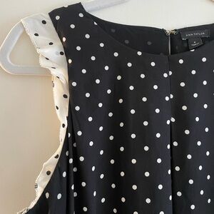 Ann Taylor sleeveless polka dot dress women’s size medium